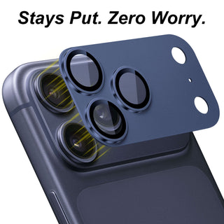Metal Camera Protector for iPhone 17 Pro Max, Deep Blue - BlackBrook Case