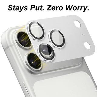 Metal Camera Protector for iPhone 17 Pro Max, Silver - BlackBrook Case