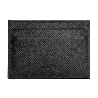 Milano Men’s Slim Leather Card Holder – Mapi Edition, Black - Mapi