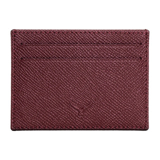 Milano Men’s Slim Leather Card Holder – Mapi Edition, Burgundy - Mapi