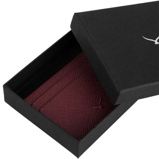 Milano Men’s Slim Leather Card Holder – Mapi Edition, Burgundy - Mapi
