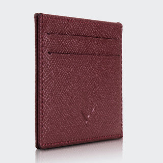 Milano Men’s Slim Leather Card Holder – Mapi Edition, Burgundy - Mapi
