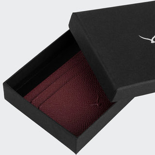 Milano Men’s Slim Leather Card Holder – Mapi Edition, Burgundy - Mapi