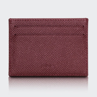 Milano Men’s Slim Leather Card Holder – Mapi Edition, Burgundy - Mapi