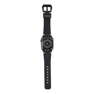 Modern Newport Band for Apple Watch 45mm / 46mm, Distressed Black, Black Hardware - BlackBrook Case