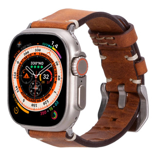 Modern Newport Band for Apple Watch Ultra 49mm, Golden Brown - BlackBrook Case