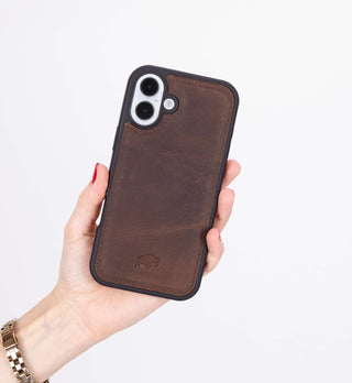 Modern York iPhone 16 Plus Case, Distressed Coffee - BlackBrook Case