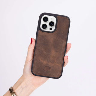 Modern York iPhone 16 Pro Max Case, Distressed Coffee - BlackBrook Case