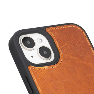 Modern York MagSafe Leather Case – iPhone 15, Golden Brown - BlackBrook Case