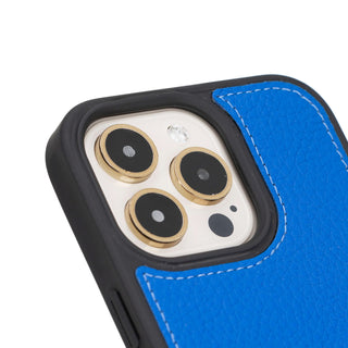 Modern York MagSafe Leather Case – iPhone 15 Pro, Blue - BlackBrook Case