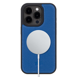 Modern York MagSafe Leather Case – iPhone 15 Pro, Blue - BlackBrook Case