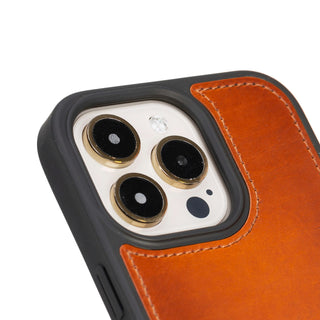 Modern York MagSafe Leather Case – iPhone 15 Pro, Burnished Tan - BlackBrook Case