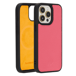 Modern York MagSafe Leather Case – iPhone 15 Pro, Fuchsia - BlackBrook Case
