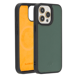 Modern York MagSafe Leather Case – iPhone 15 Pro, Green - BlackBrook Case