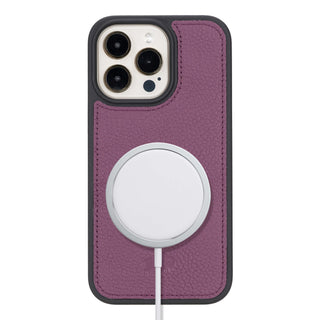 Modern York MagSafe Leather Case – iPhone 15 Pro Max, Purple - BlackBrook Case