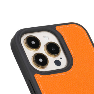 Modern York MagSafe Leather Case – iPhone 15 Pro, Orange - BlackBrook Case