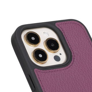 Modern York MagSafe Leather Case – iPhone 15 Pro, Purple - BlackBrook Case