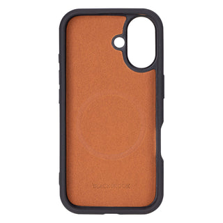York Leather iPhone 16 Plus MagSafe Case, Burnished Tan - BlackBrook Case