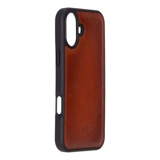 York Leather iPhone 16 Plus MagSafe Case, Burnished Tan - BlackBrook Case