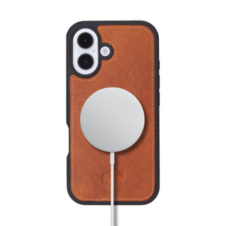 Modern York MagSafe Leather Case – iPhone 16 Plus, Golden Brown - BlackBrook Case