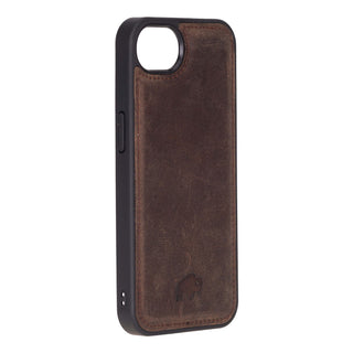 Modern York MagSafe Leather Case – iPhone 16e, Distressed Coffee - BlackBrook Case