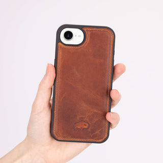 Modern York MagSafe Leather Case – iPhone 16e, Golden Brown - BlackBrook Case