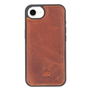 Modern York MagSafe Leather Case – iPhone 17e, Golden Brown - BlackBrook Case