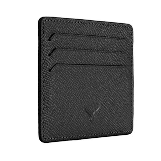 Napoli Men’s Leather Card Holder with Rounded Slots – Mapi Edition, Black - Mapi