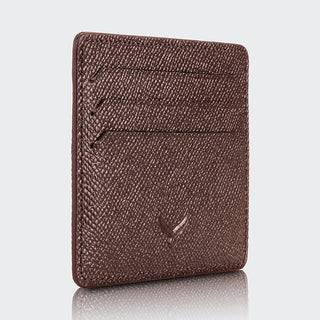 Napoli Men’s Leather Card Holder with Rounded Slots – Mapi Edition, Brown - Mapi