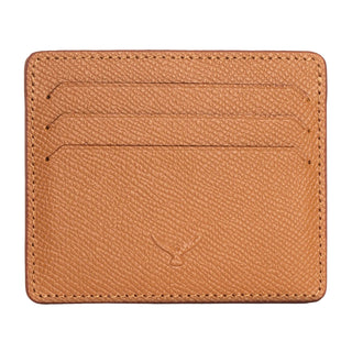 Napoli Men’s Leather Card Holder with Rounded Slots – Mapi Edition, Camel - Mapi
