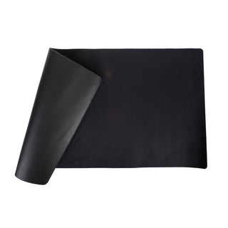 Natural Leather Desk Mat (37cm x 80 cm), Rustic Black - BlackBrook Case
