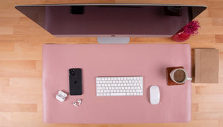 Natural Leather Desk Mat (48cm x 91 cm), Rustic Tan - BlackBrook Case