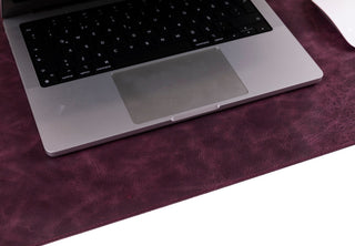Natural Leather Desk Mat (48cm x 91 cm), Rustic Tan - BlackBrook Case