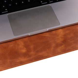 Natural Leather Desk Mat (48cm x 91 cm), Rustic Tan - BlackBrook Case