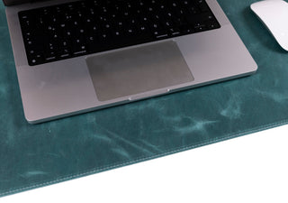 Natural Leather Desk Mat (48cm x 91 cm), Rustic Tan - BlackBrook Case