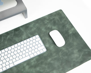 Natural Leather Desk Mat (48cm x 91 cm), Rustic Tan - BlackBrook Case