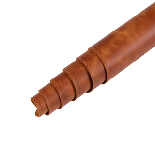 Natural Leather Desk Mat (48cm x 91 cm), Rustic Tan - BlackBrook Case