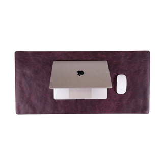 Natural Leather Desk Mat (48cm x 91 cm), Rustic Tan - BlackBrook Case