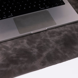 Natural Leather Desk Mat (48cm x 91 cm), Rustic Tan - BlackBrook Case