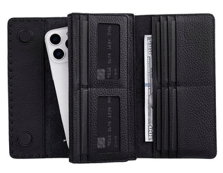 Noble Leather Women's Wallet, Pebble Black - UnBranded