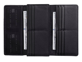 Noble Leather Women's Wallet, Pebble Black - UnBranded