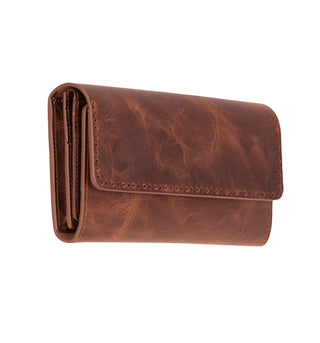 Noble Leather Women's Wallet, Saddle Brown - UnBranded