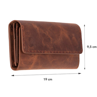 Noble Leather Women's Wallet, Saddle Brown - BlackBrook Case