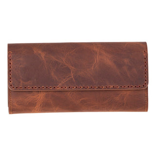 Noble Leather Women's Wallet, Saddle Brown - UnBranded