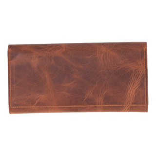 Noble Leather Women's Wallet, Saddle Brown - BlackBrook Case