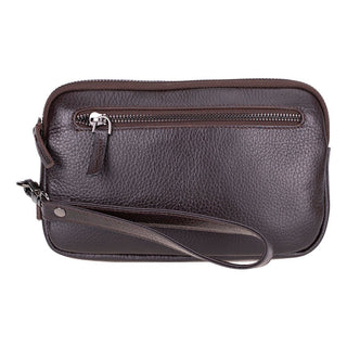 Noma Full‑Grain Leather Clutch Bag, Pebble Brown - UnBranded