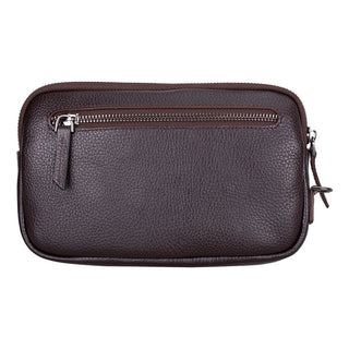 Noma Leather Clutch Bag, Pebble Brown - UnBranded