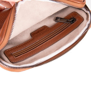 Noma Leather Clutch Bag, Pebble Tan - UnBranded