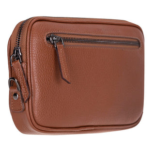 Noma Leather Clutch Bag, Pebble Tan - UnBranded