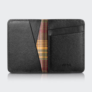 Palermo Men’s Booktype Leather Card Holder – Mapi Edition, Black - Mapi